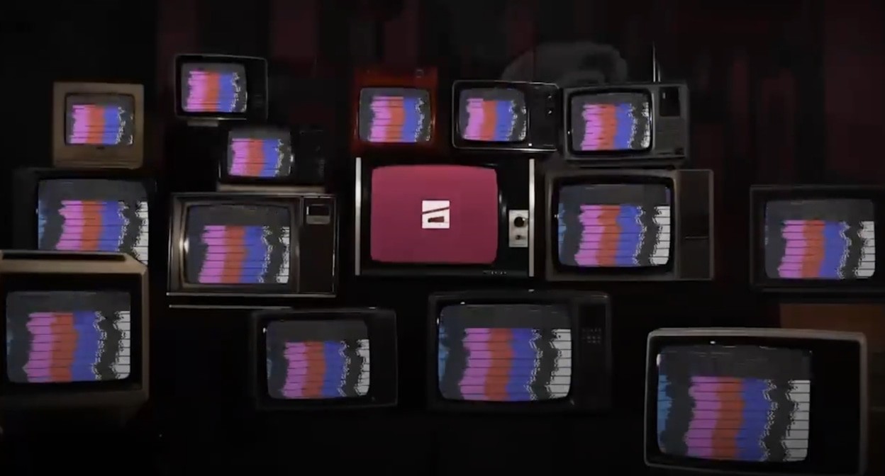 Logo of the "Mtavari Arkhi": a frame from the TV channel's video with an appeal to donate funds to the "Media Freedom Fund": https://mtavari.tv/news/85902-mediis-tavisuplebis-pondi-mtavari-arkhis