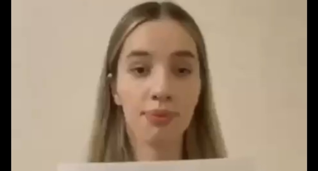 A frame from the Aina Mankieva’s video message. serdalo_ingusheti_/ instagram*