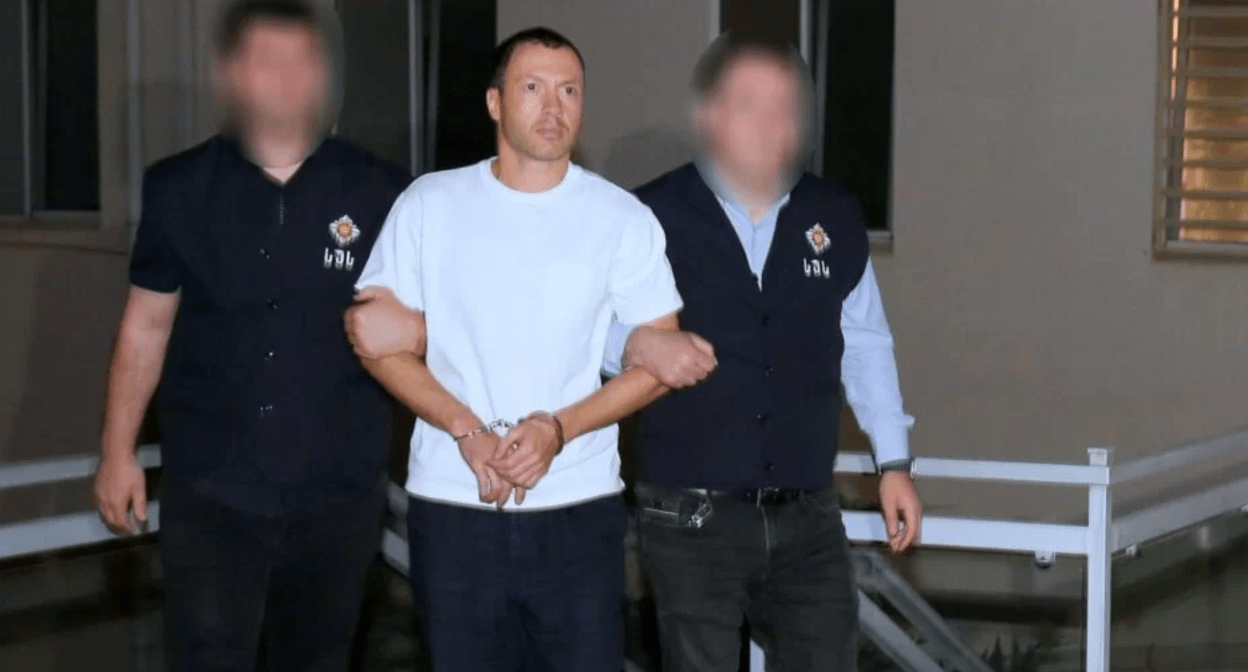 Detention of Giorgi Bachiashvili: screenshot of the photo from the "News Georgia" dates May 27, 2025: https://www.newsgeorgia.ge/sgb-gruzii-soobshhilo-o-zaderzhanii-georgija-bachiashvili/