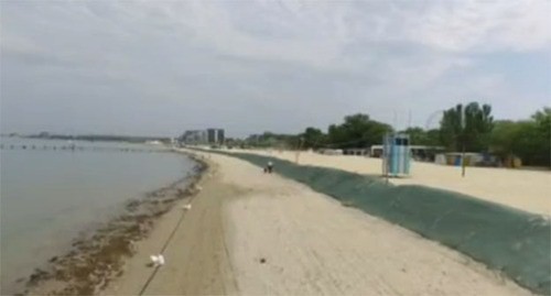 A beach in Anapa. May 28, 2025. Video screenshot https://t.me/opershtab23/13534