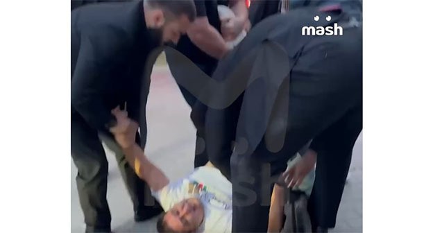 The kidnapping of Areg Shchepikhin. June 5, 2025. Screenshot of the video Telegram channel "Baza"