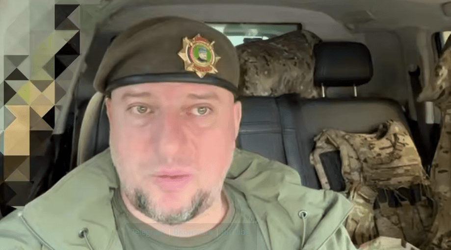 Apti Alaudinov. A still frame from his Telegram channel from June 13, 2025, https://t.me/AptiAlaudinovAKHMAT/11388.
