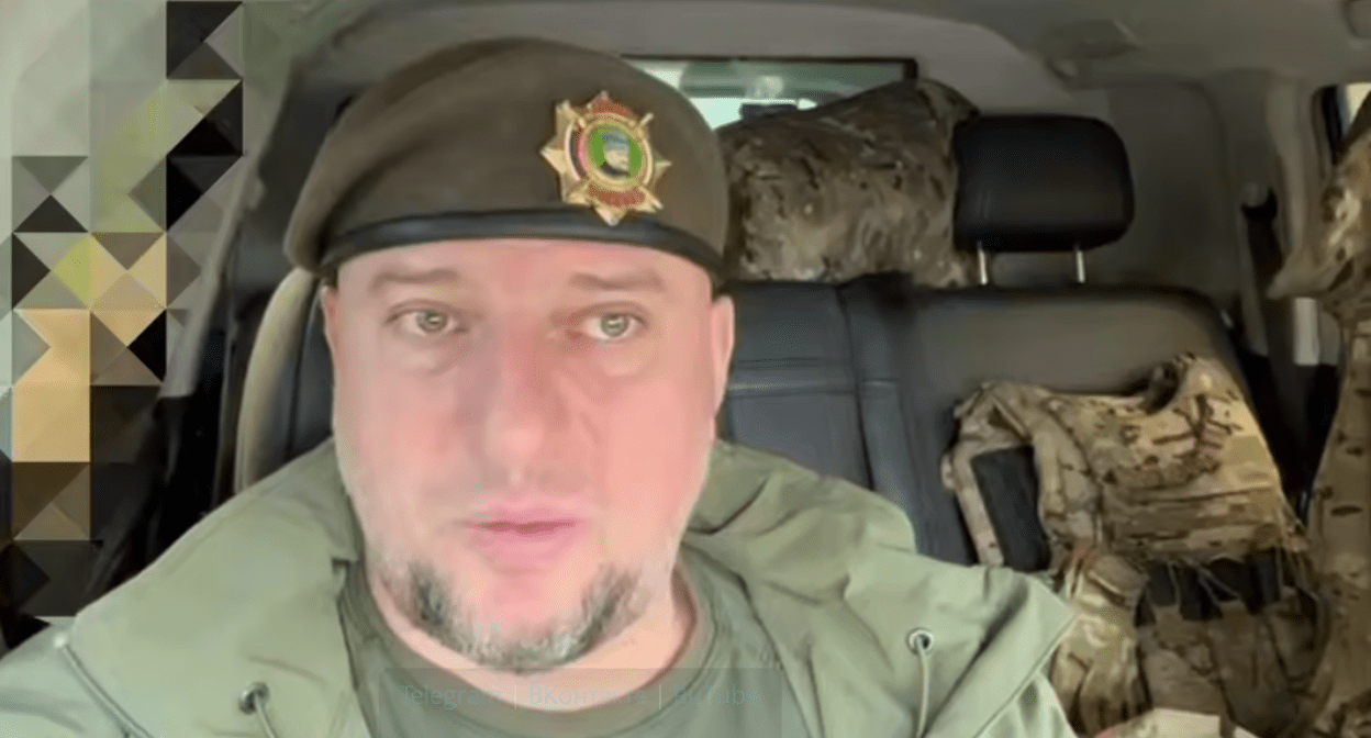 Apti Alaudinov. A still frame from his Telegram channel from June 13, 2025, https://t.me/AptiAlaudinovAKHMAT/11388.
