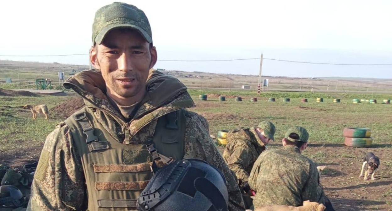 Azamat Abuyev. Photo from the Volodarsky District Administration Telegram channel https://t.me/regionvol/10261