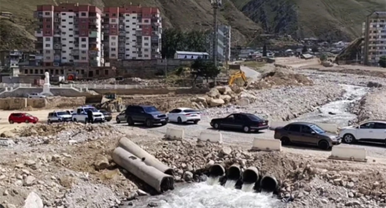 Streets of Tyrnyauz. August 20, 2025. Screenshot of the video of the Tyrnyauz administration