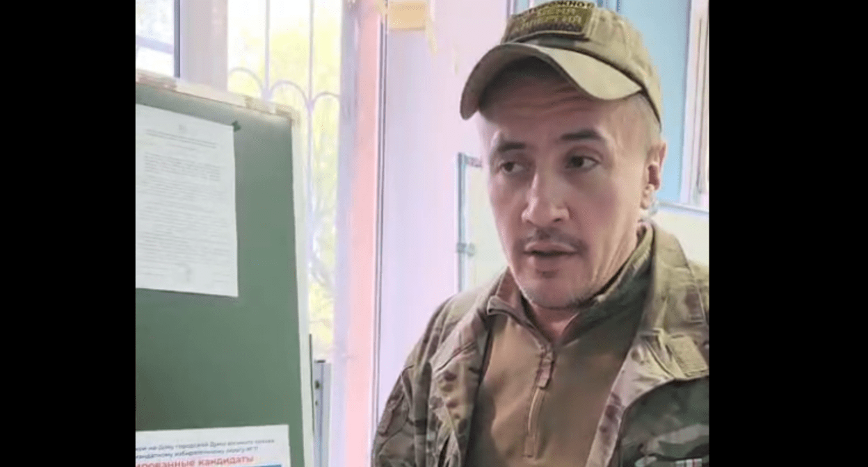 Roman Grekhovodov. Still frame from the video from the Telegram channel CPRF.Don from 09.14.25, https://t.me/KommunistDon/12511