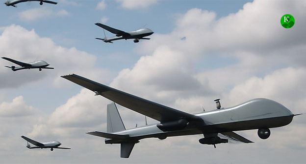 Drones. Illustration of the "Caucasian Knot" created using AI in the Copilot program.