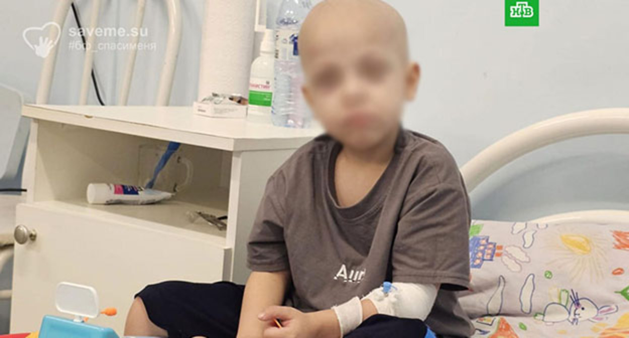 A boy evacuated from China. Photo: NTV Telegram channel