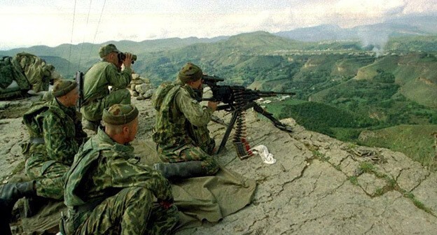 Participants in the fighting in Dagestan in 1999. Photo: https://derbentmuseum.ru/nauchnaya-deyatelnost/vtorzheniya-boevikov-v-dagestan-v-1999-godu/