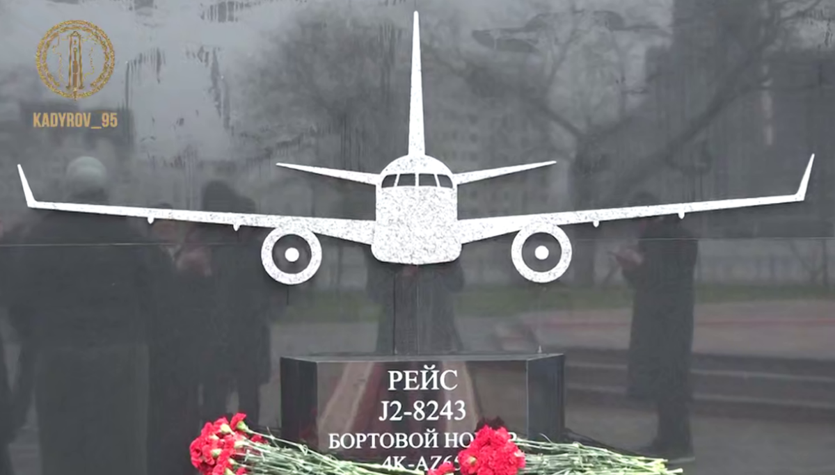 Monument in Grozny. Still from a photo from Ramzan Kadyrov's Telegram channel, December 24, 2025, https://t.me/RKadyrov_95/6250.
