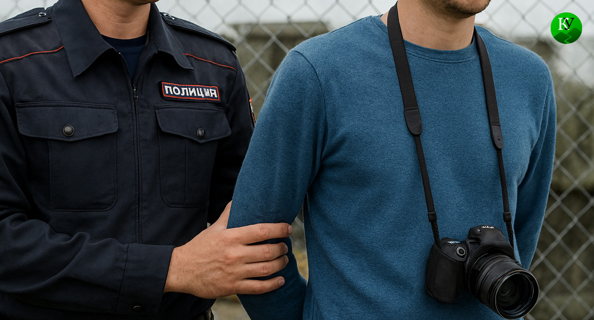 The arrest of a blogger. Illustration created by the "Caucasian Knot" using AI in the Copilot program.