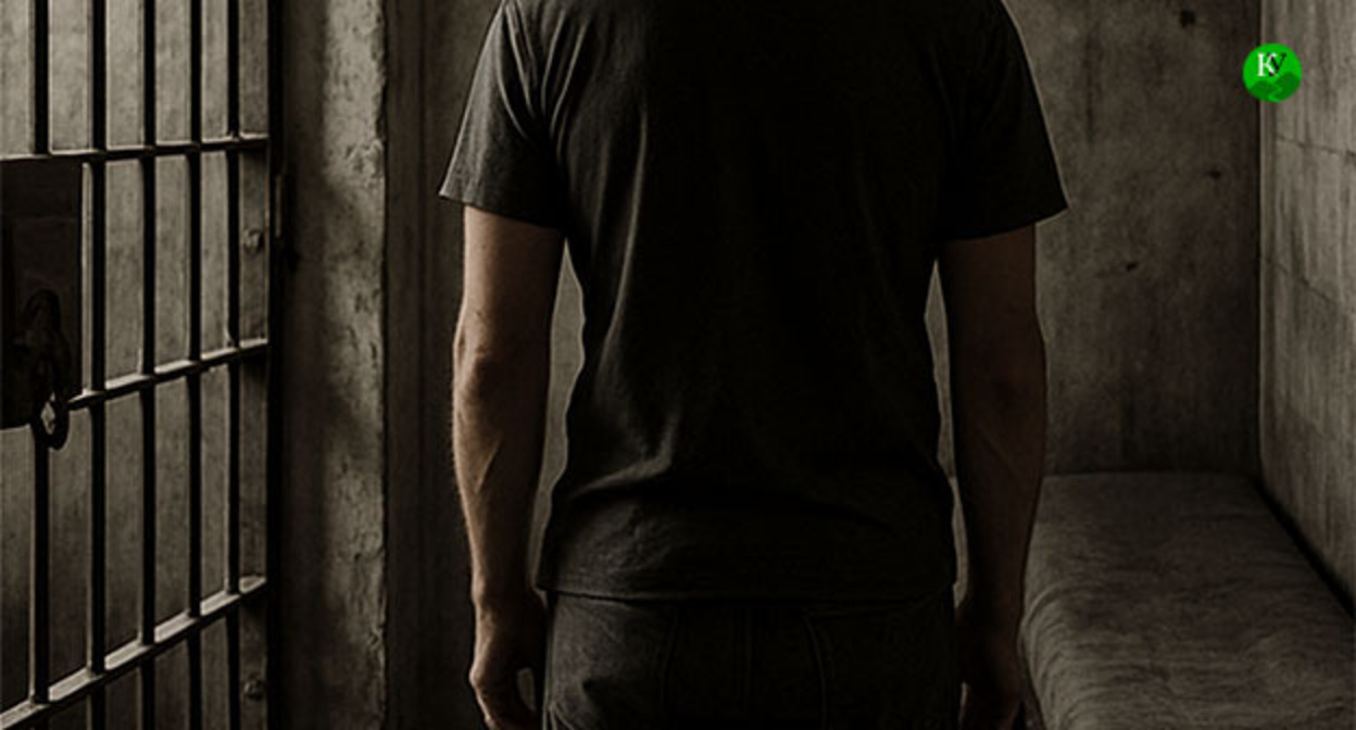 A man behind bars. Image created by the "Caucasian Knot" using AI in the Copilot program.