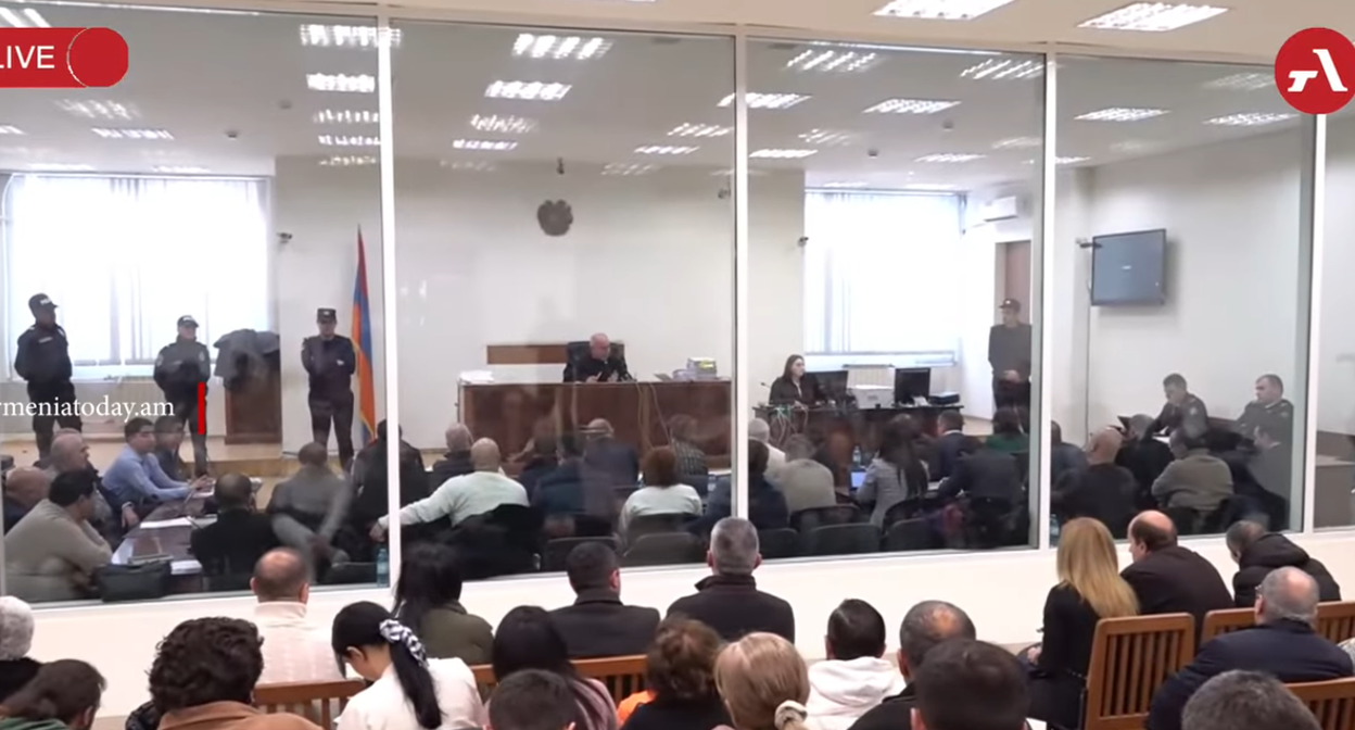 A still from the "Sacred Struggle" court hearing in Yerevan on January 15, 2026. Armenia Today / https://armeniatoday.am/law-ru/1017488/