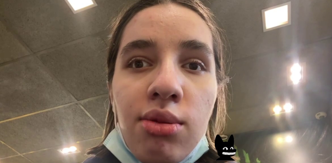 Aina Mankieva. Still from a video from the "Bloody Lady" Telegram channel, January 15, 2026, https://t.me/bloodysx/51453.