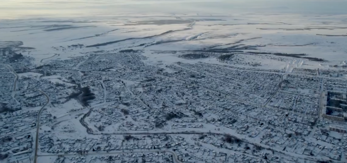 Kotovo in winter. Still frame from Kotovo_live https://vk.com/video-137671961_456242240