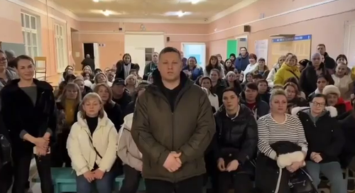 Still from a video message from parents of children in Volzhsky. Photo: Typical Volzhsky / Telegram channel Still from a video message from parents of children in Volzhsky. Photo: Typical Volzhsky / Telegram channel