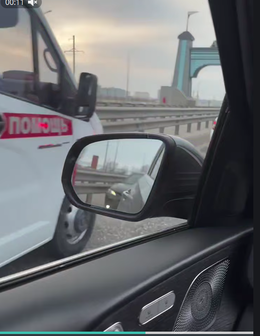 Screenshot of a publication about traffic jams in Grozny in one of the Telegram channels.