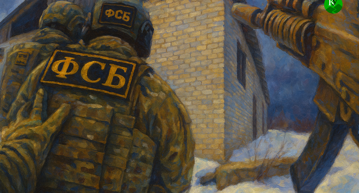 FSB officers. Illustration created by the "Caucasian Knot" using AI in the Copilot program.
