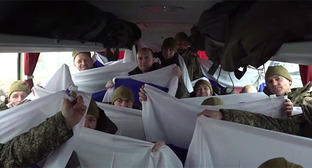 Prisoner exchange. March 6, 2026. Video screenshot: https://t.me/mod_russia/61760