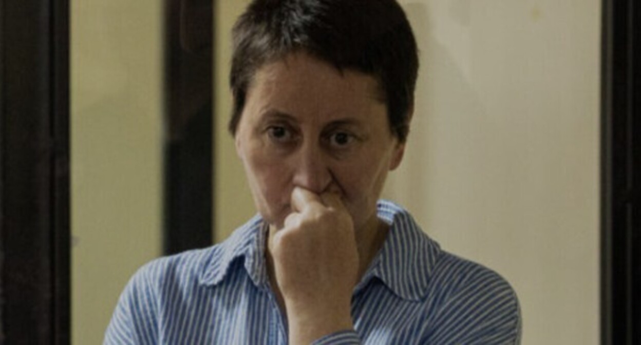 Mzia Amaglobeli in court. June 2025. Photo from TV Pirveli.