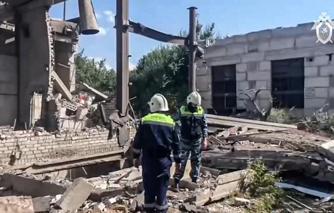 The site of a gas explosion at a pumping station in Volgograd. July 2024. Photo: Russian Ministry of Emergency Situations