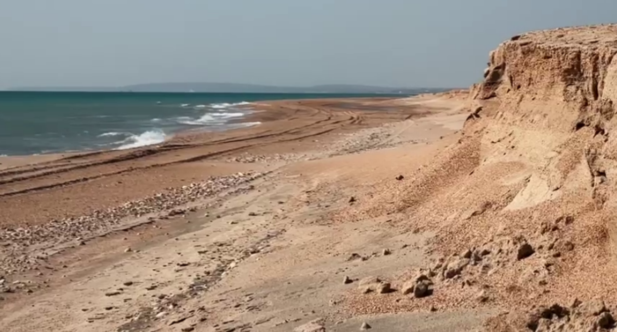 Bugayskaya Spit. Still from a video from the Telegram channel "Volunteers of the SSL" from March 16, 2026, https://t.me/setisitolopata/2714.