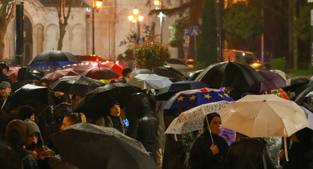 Pro-European protests in Tbilisi continue for the 483rd day in a row. Photo: MO SE / Facebook