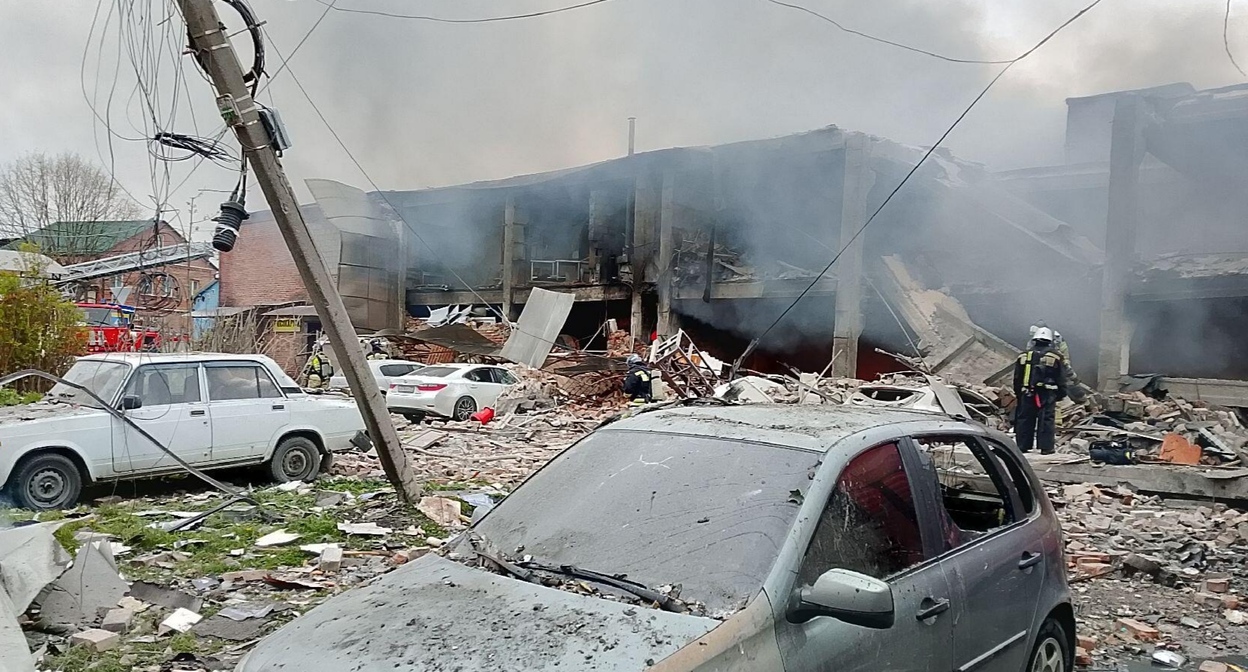 The aftermath of the explosion in Vladikavkaz. Photo: Ministry of Emergency Situations https://15.mchs.gov.ru/deyatelnost/press-centr/operativnaya-informaciya/5732481