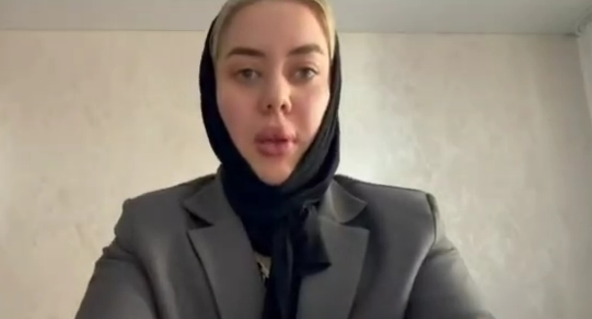 Frame of Belkisa’s video message to Alexander Bastrykin https://t.me/bloodysx/54358