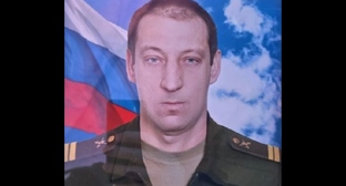 Alexey Belikov. Photo from the Mozdok District Administration's Telegram channel https://t.me/MozdokRaionAMS/7888