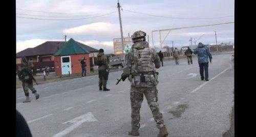Security forces in Chechnya. November 2018. Video still from https://www.youtube.com/watch?v=ToyeRYr9UAQ