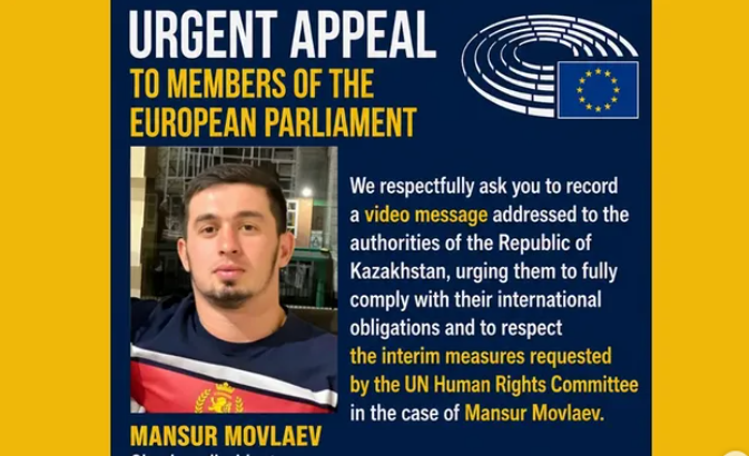 Movlaev's address to members of the European Parliament. Screenshot from https://www.instagram.com/p/DYkQfdCF1Dp/?img_index=1. Movlaev's address to members of the European Parliament. Screenshot from https://www.instagram.com/p/DYkQfdCF1Dp/?img_index=1.