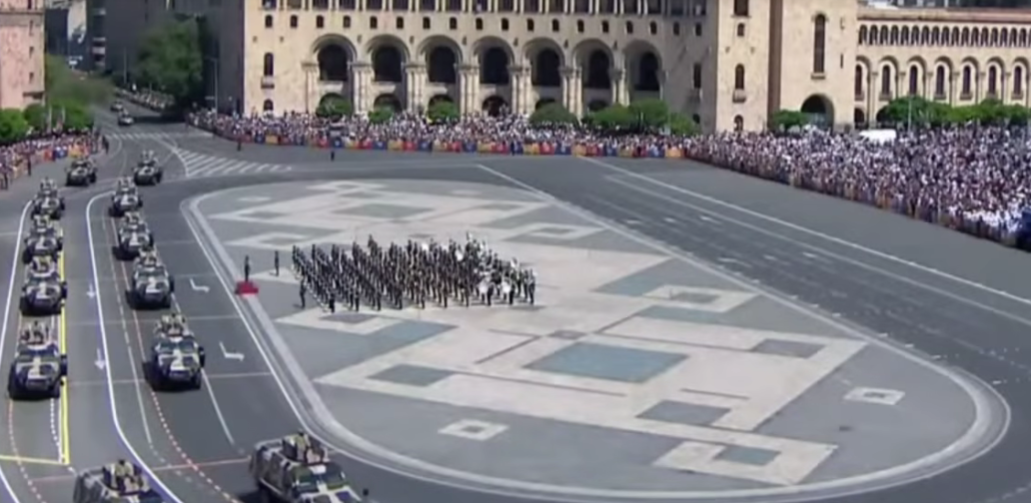 Military parade on Republic Day in Yerevan. Still from News.Am's video from May 28, 2026? https://www.youtube.com/watch?v=_vx52Ejndnc&t=234s Military parade on Republic Day in Yerevan. Still from News.Am's video from May 28, 2026? https://www.youtube.com/watch?v=_vx52Ejndnc&t=234s