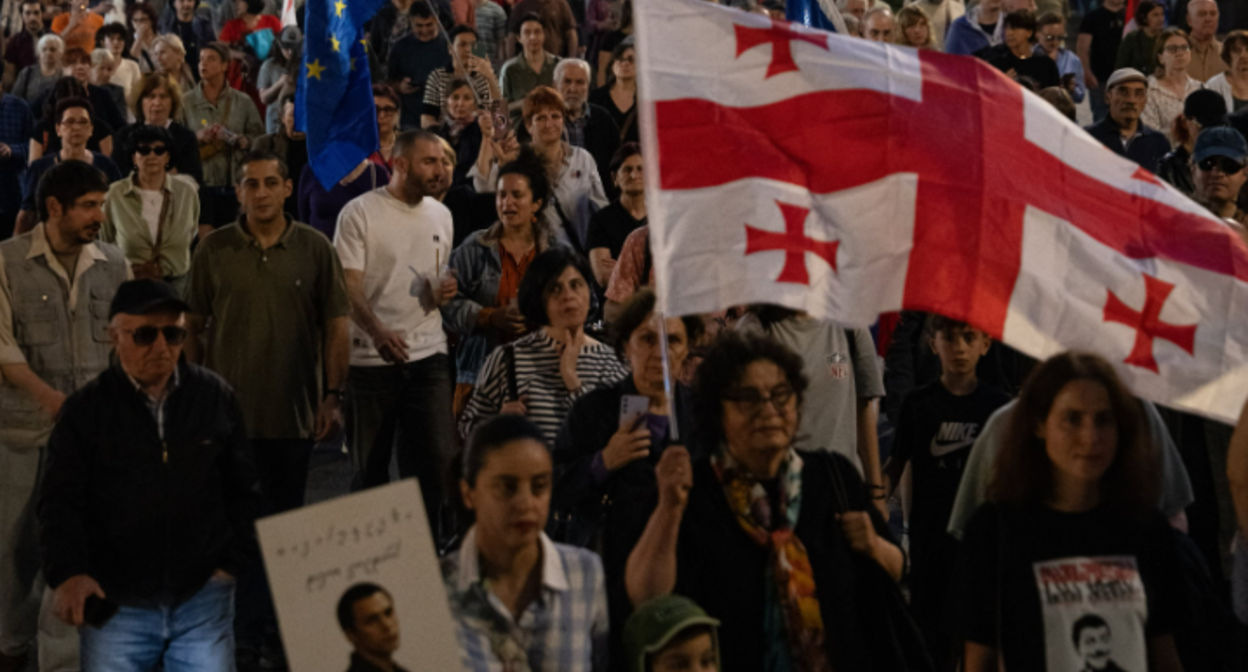 Participants in the anti-violence march in Tbilisi. Screenshot from Publika photo from June 6, 2026, https://www.facebook.com/photo?fbid=1779043180161891&set=pcb.1779043276828548 (Meta, the company that owns the social network, is banned in Russia). Participants in the anti-violence march in Tbilisi. Screenshot from Publika photo from June 6, 2026, https://www.facebook.com/photo?fbid=1779043180161891&set=pcb.1779043276828548 (Meta, the company that owns the social network, is banned in Russia).