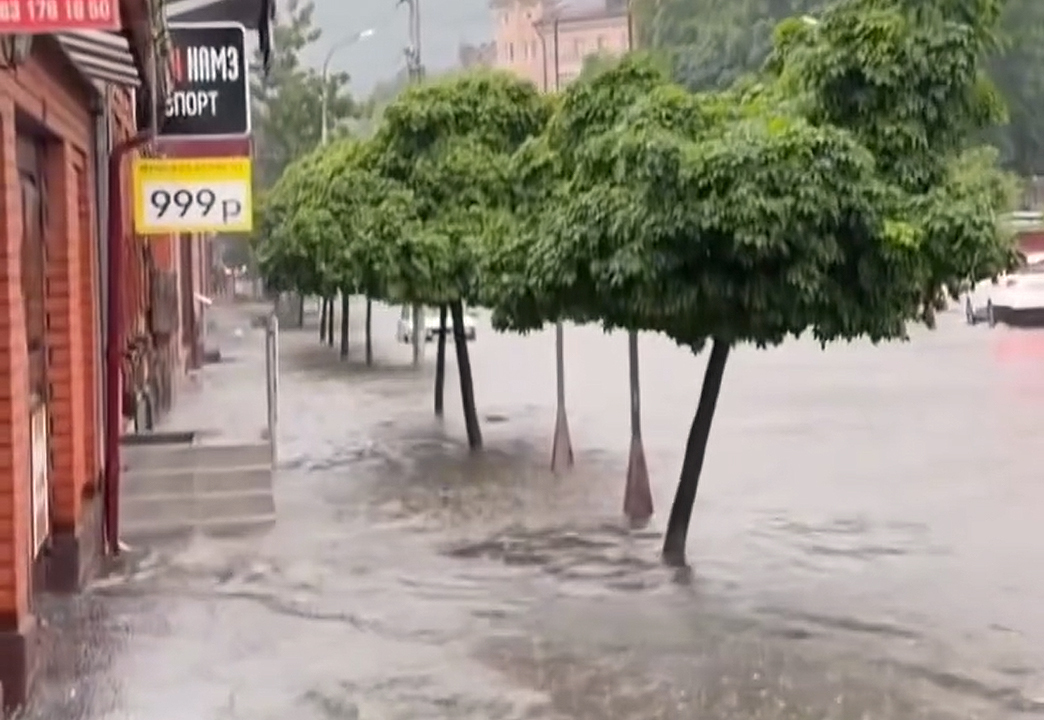 Markova Street in Vladikavkaz. Still from video https://www.instagram.com/p/DZk1NN9OQEE/?hl=ru (Meta (owner of Facebook, Instagram, and WhatsApp) is banned in Russia)