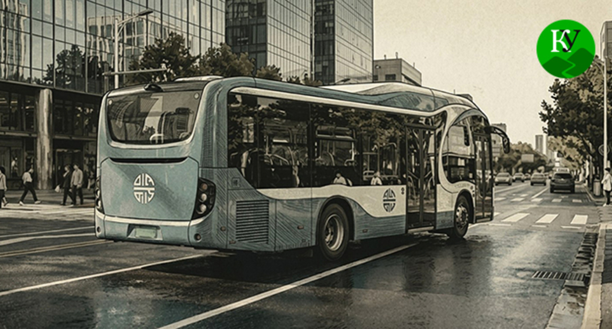 Public transportation in Anapa. Illustration created by the "Caucasian Knot" using AI in the Copilot program.