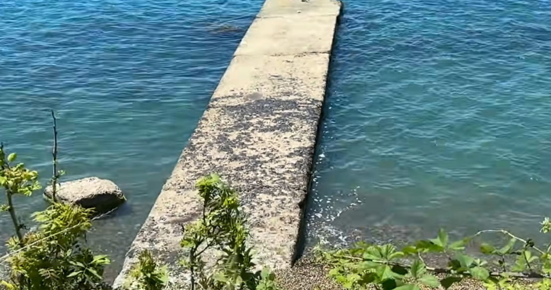 The pier in Shepsi. Screenshot from Evgeny Vitishko's Telegram channel, June 23, 2026, https://t.me/evitishko/1771
