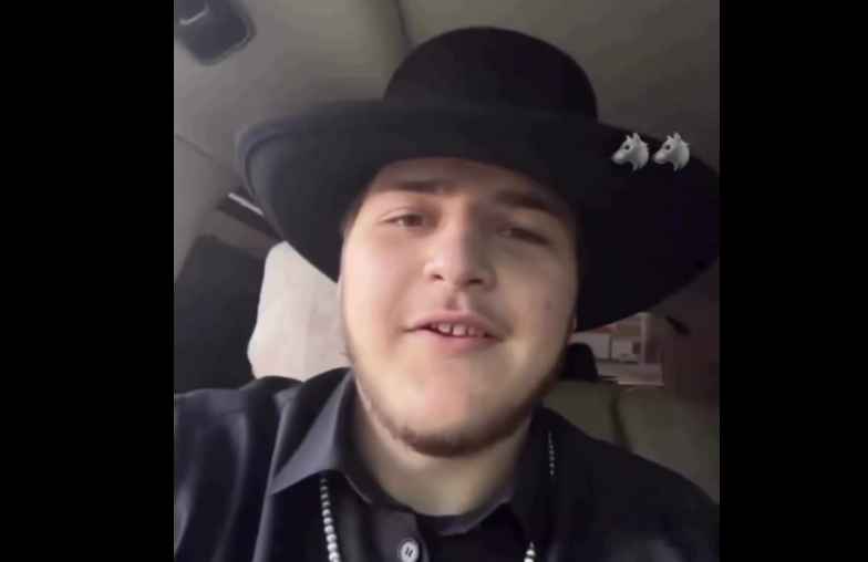Adam Kadyrov in the video with traffic violations. A still from the video https://www.instagram.com/p/DaFlUuLtrpc/.