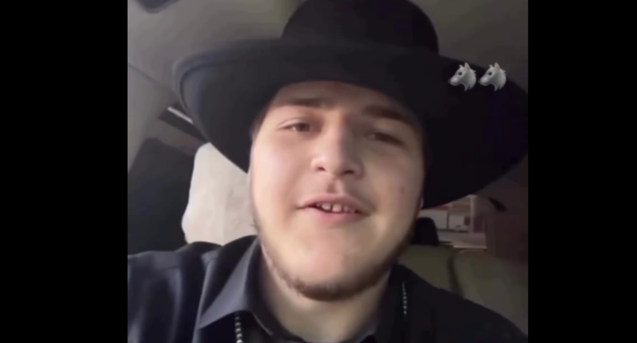Adam Kadyrov in the video with traffic violations. A still from the video https://www.instagram.com/p/DaFlUuLtrpc/.