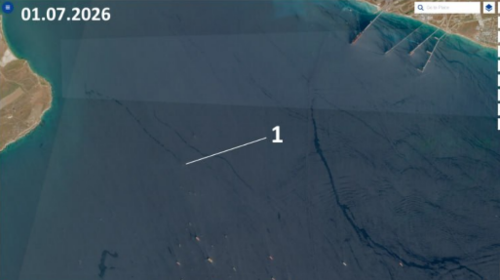 Leak in the Sentinel-2 image. Screenshot from the Sky Eye project dated 01.07.26, https://t.me/greensatru/218.
