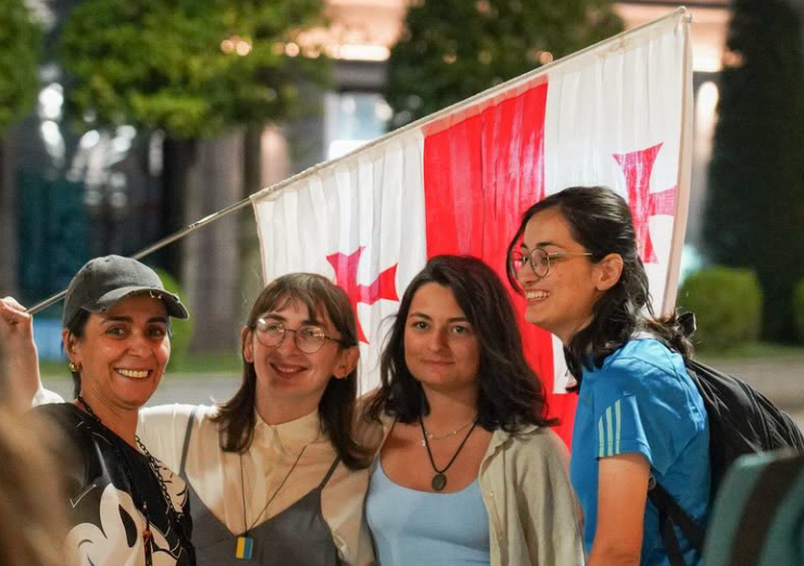 Participants of the action near the Parliament of Georgia. Screenshot of a photo by Mo Se from 19.07.26, https://www.facebook.com/photo?fbid=4375766539404751&set=pcb.4375766702738068 (the activities of the company Meta, which owns the social network, are banned in Russia). Participants of the action near the Parliament of Georgia. Screenshot of a photo by Mo Se from 19.07.26, https://www.facebook.com/photo?fbid=4375766539404751&set=pcb.4375766702738068 (the activities of the company Meta, which owns the social network, are banned in Russia).