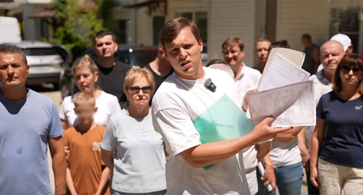 Residents of the village of Olginka. Screenshot from the video https://vkvideo.ru/video-211417460_456239611 Residents of the village of Olginka. Screenshot from the video https://vkvideo.ru/video-211417460_456239611