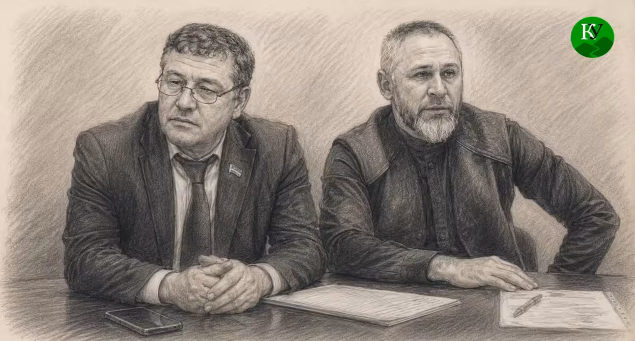 Khalid Nakaev (left) and Ismail Denilkhanov. Illustration created by "Caucasian Knot" using AI in the Copilot program. Khalid Nakaev (left) and Ismail Denilkhanov. Illustration created by "Caucasian Knot" using AI in the Copilot program.