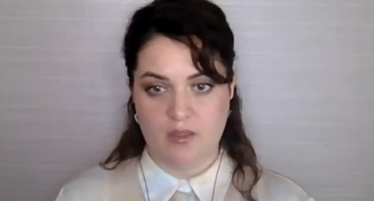 Larisa Tupcokova. Frame from the video https://www.youtube.com/watch?v=WfgmPpScCng dated 15.08.26. Larisa Tupcokova. Frame from the video https://www.youtube.com/watch?v=WfgmPpScCng dated 15.08.26.