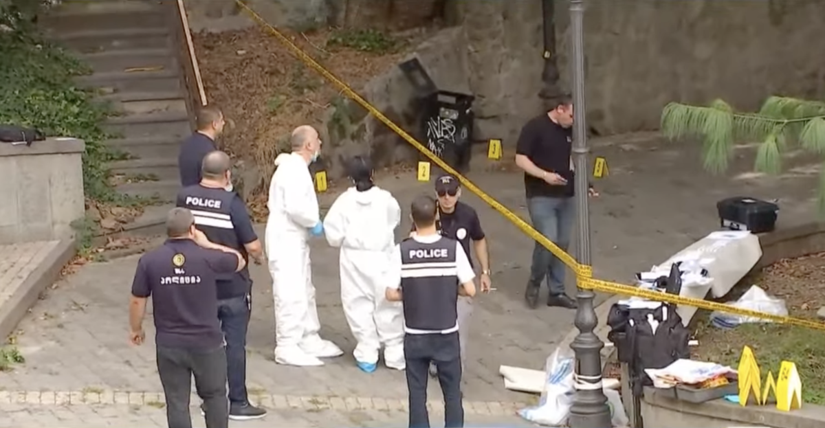 The Baratasvili park in Tbilisi, where the murder of a citizen of Russia took place. Photo: Newsgeorgia / https://www.newsgeorgia.ge/v-centre-tbilisi-ubit-grazhdanin-rossii/