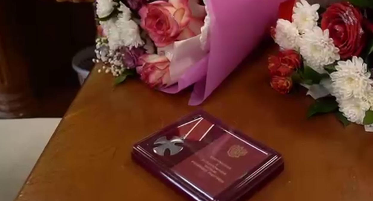 Order of Iramazan Rabazanov. Still frame from a video from the Telegram channel of the Kayakent district administration dated 03.09.26, https://t.me/kayakentrayon/29731 Order of Iramazan Rabazanov. Still frame from a video from the Telegram channel of the Kayakent district administration dated 03.09.26, https://t.me/kayakentrayon/29731