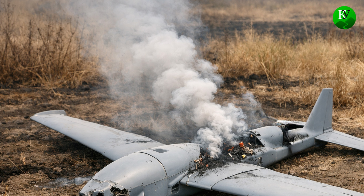 Debris of UAVs. Illustration created by "Caucasian Knot" using AI in the Copilot program. Debris of UAVs. Illustration created by "Caucasian Knot" using AI in the Copilot program.