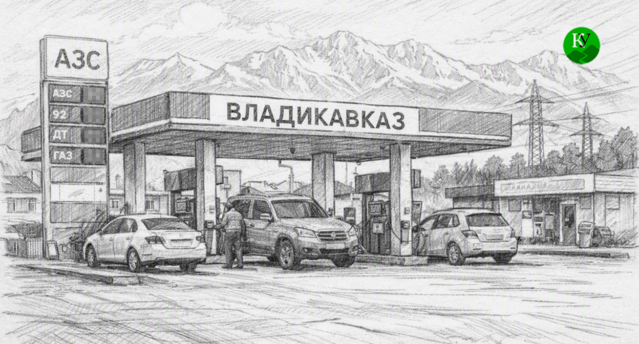 Gas station. Illustration created by "Caucasian Knot" using AI in the Copilot program. Gas station. Illustration created by "Caucasian Knot" using AI in the Copilot program.