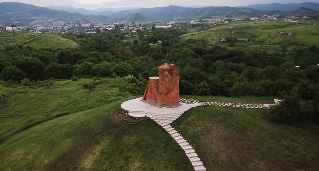 Monument "We are our mountains". Frame from the video https://www.youtube.com/watch?v=lGt10j1YsOM Monument "We are our mountains". Frame from the video https://www.youtube.com/watch?v=lGt10j1YsOM
