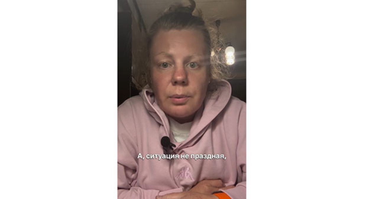 Mikhail Semenov's wife. September 22, 2026. Screenshot of the video https://t.me/endoflaw/3858 Mikhail Semenov's wife. September 22, 2026. Screenshot of the video https://t.me/endoflaw/3858